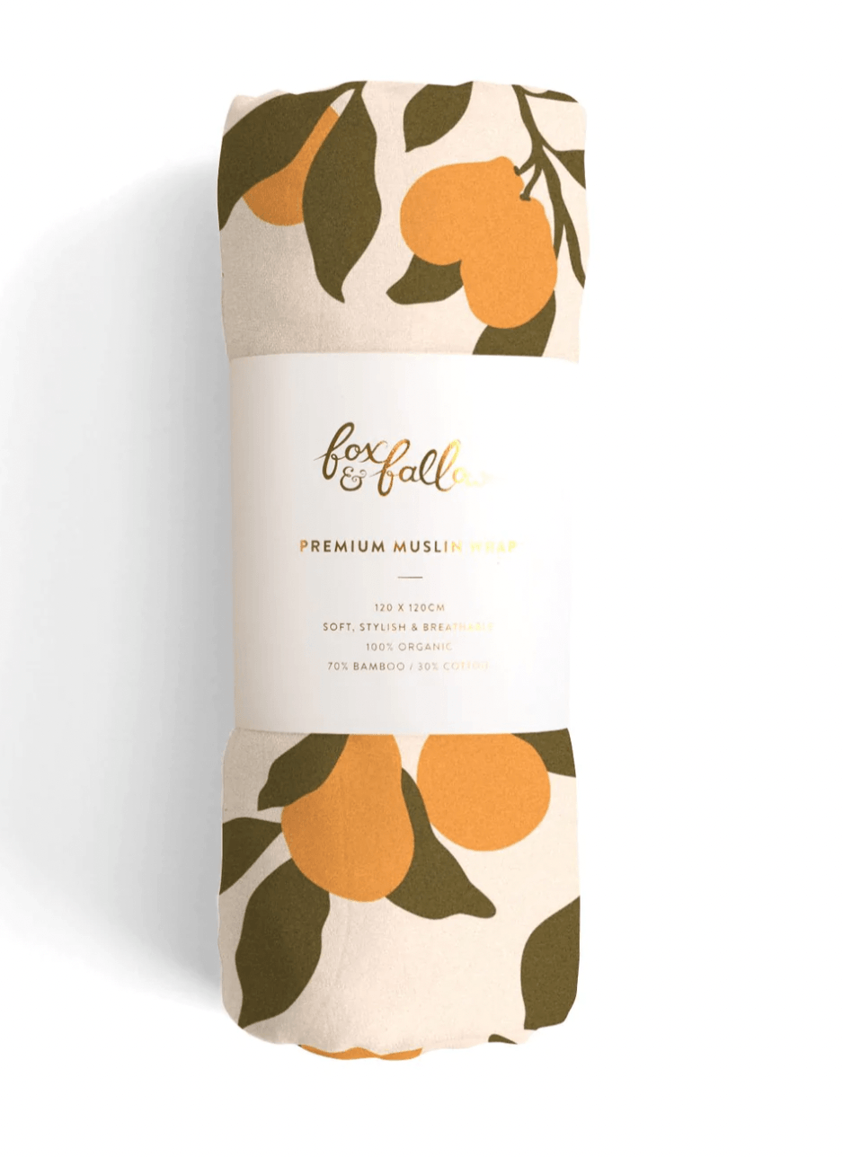 Organic Muslin Wrap Swaddle by Fox & Fallow - Lime Tree Bower