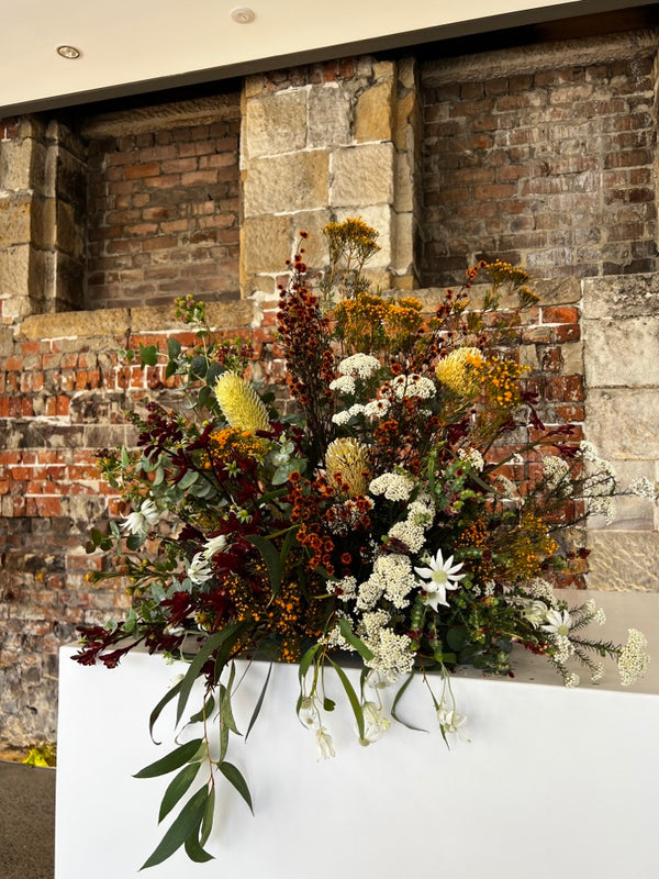 sydney corporate event native flower arrangements christmas party at the mint